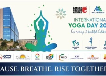 Million Minds Tech City Celebrates Yoga Day with 500+ Leaders