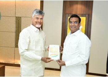 CM N. Chandrababu Naidu Receives Dr. Dileep Kilaru’s Bharat Rising: In the Modi Era
