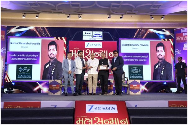 Nishant Himanshu Parvadia and Shri Ram Electro – TRIPLE-D MOTORS Honored with CM Award at Zee Mahasamman 2026 1 India CSR