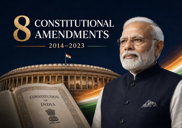 BJP-Led Modi Govt. Enacted Eight Constitutional Amendments in 12 Years