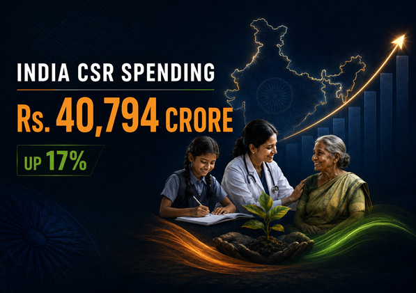 India's CSR Spending Rises 17% to Rs. 40,794 Crore in FY 2024-25 1 India CSR