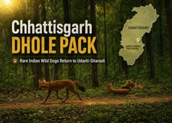 Rare Dhole Pack Sighted in Udanti-Sitanadi Tiger Reserve