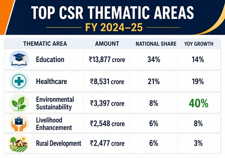 CSR Spending: Top 10 Companies Invest ₹7,123 Cr; Reliance Industries Ranks First 2 India CSR