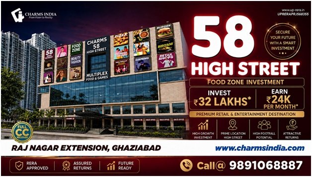 Charms 58 High Street Highlights Food Zone Investment in Raj Nagar Extension 1 India CSR