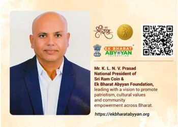 K. L. N. V. Prasad Appointed as National President of Ek Bharat Abyyan Foundation and Sri Ram Coin