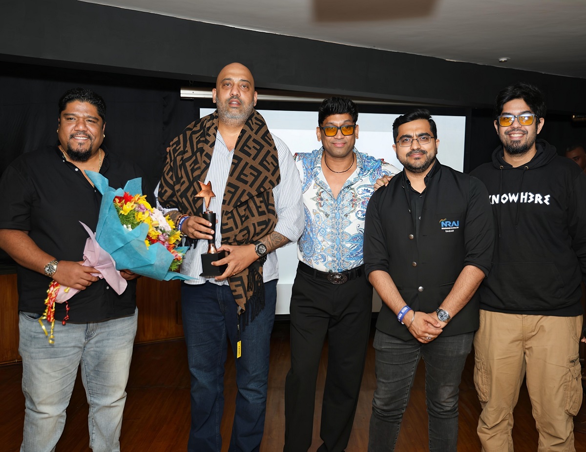 Left to right - Siddhant Vinod, Managing Director, Brewsky_ Sharath Rice, Co-Founder, VRO Hospitality Pvt. Ltd._ Ananth Narayan, NRAI Bengaluru Chapter Head and Founder, JustBLR Group_ Sagar Daryani, President, Nat