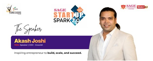 TEDx Speaker Akash Joshi Inspires Future Founders at SAGE Startup Spark 2.0 2026 1 India CSR