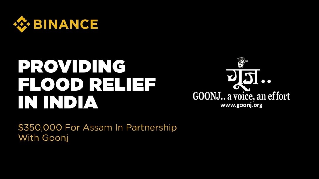 CSR: Binance Donates INR 3.3 Crore to Goonj for Assam Flood Relief 1 Binance