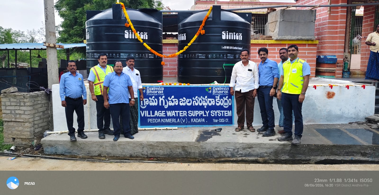 DBF installed a 10,000-litre HDPE water storage system