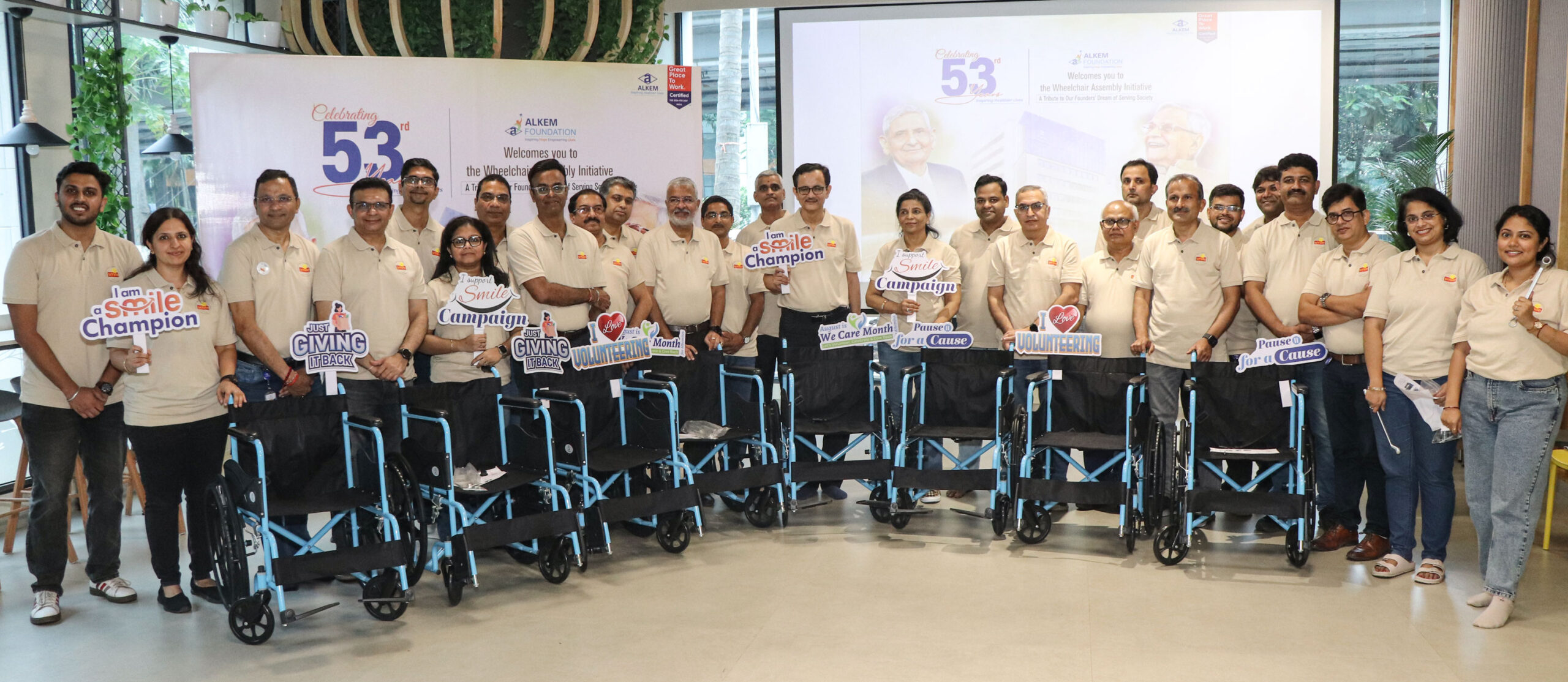 CSR: Alkem Leaders Come Together for a Wheelchair-Assembling Initiative for Underprivileged Senior Citizens 1 Senior leaders of Alkem Laboratories Ltd