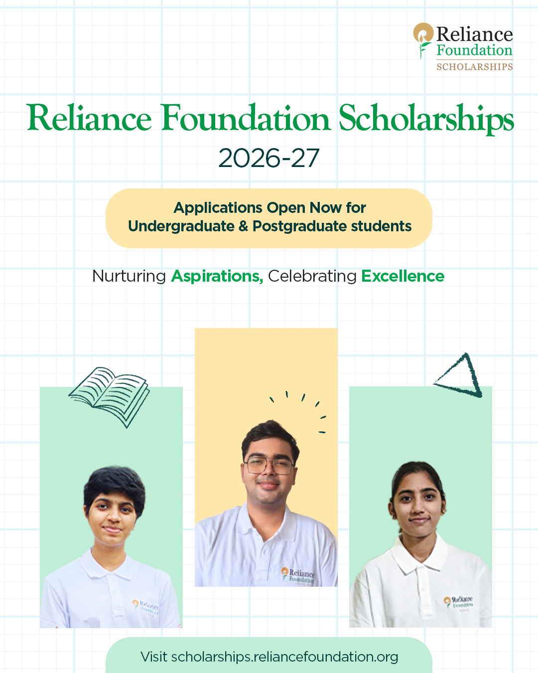 Reliance Foundation Opens Applications for 5,100 Undergraduate and PG Scholarships