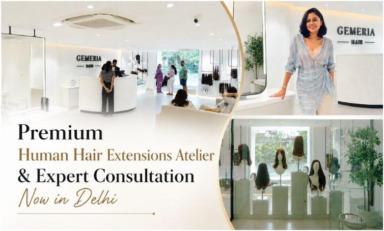 Premium Human Hair Extensions Atelier & Expert Consultation Now in New Delhi.