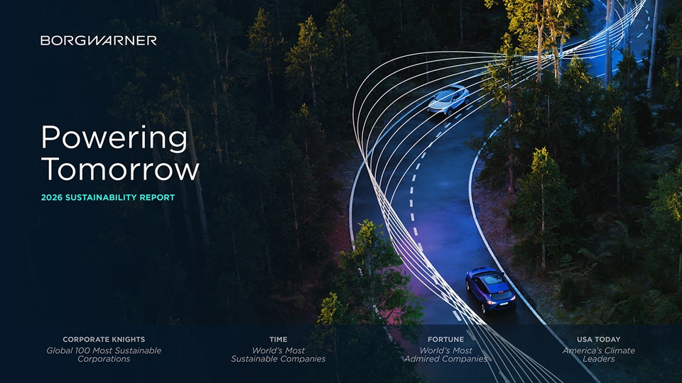 BorgWarner Releases 2026 Sustainability Report: Powering Tomorrow 1 India CSR
