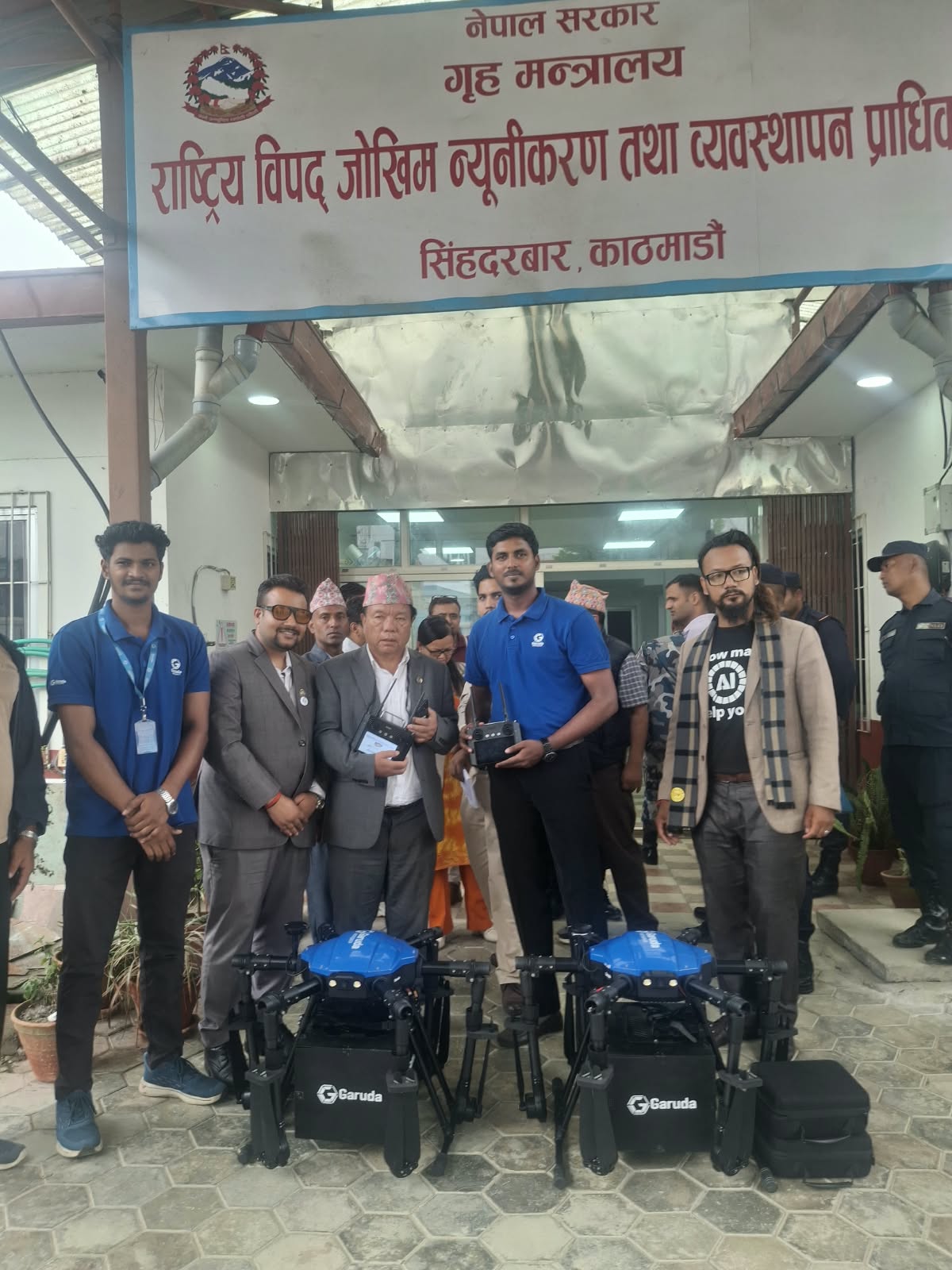 Minister Dr. Mahabir Pun Appreciates Garuda Aerospace’s Drone Flood Relief Efforts 1 India CSR