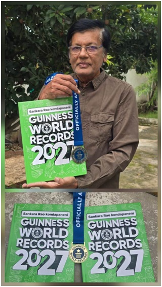 Guinness World Records VIP Personalized Book 2027 Features Hyderabad Philatelist Sankara Rao Kondapaneni for Promoting Hobbies for Humanity 1 India CSR