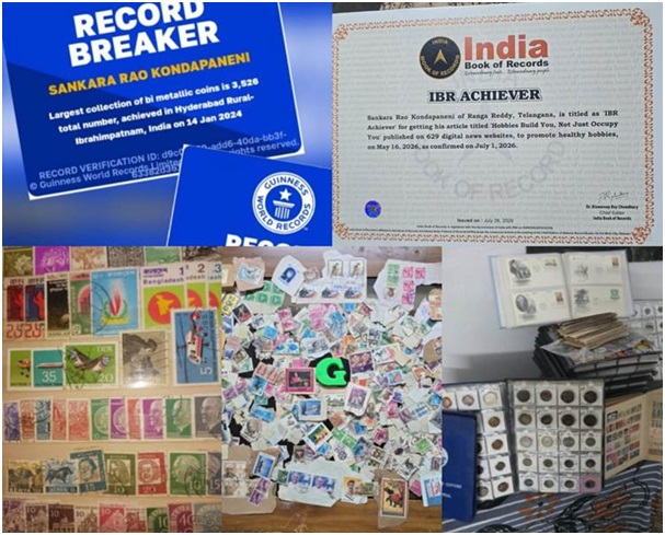 Guinness World Records VIP Personalized Book 2027 Features Hyderabad Philatelist Sankara Rao Kondapaneni for Promoting Hobbies for Humanity 2 India CSR