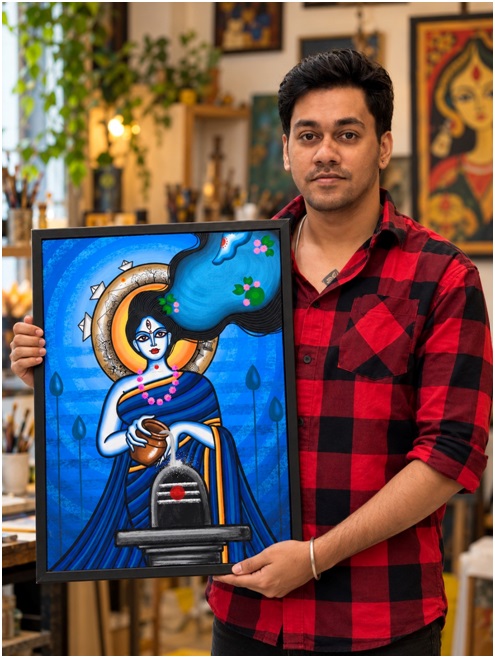 Artist Kaanha’s ‘Krishnangik’: A Distinctive Art Style Born from Anime, Jamini Roy and Indian Patachitra 1 Artist Kaanha