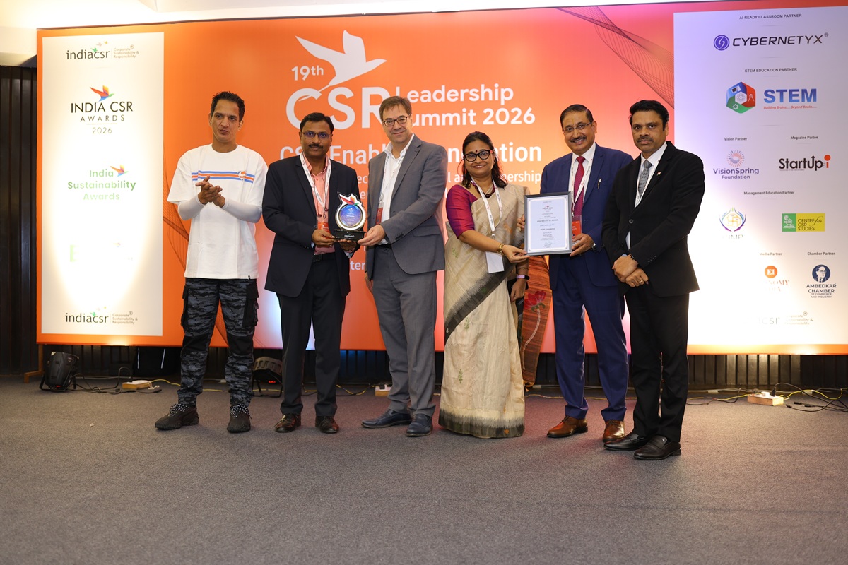 The India CSR Award was received on behalf of HOPE Foundation by Chandrasekaran, COO, HOPE Foundation and Suparna Banerjee, Lead – Corporate Partnerships and Alliances. It was presented under the leadership of Rusen Kumar, Founder and Editor, India CSR®, by Dr. Ernst von Kimakowitz, President, Humanistic Management Network, Switzerland; and Ranjit Bajaj, Founder & Director, Minerva Academy Football Club and Dr. Pushpendra Pratap Singh, Managing Director & CEO, Logitrust Global Solutions Pvt. Ltd.