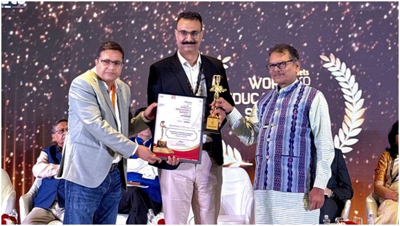 Galgotias University Honoured for Employability at Elets Education Summit 1 Dr. Rabindra Narayan Behera, Hon’ble MP, presents Galgotias University with the Excellence in Industry-Aligned Curriculum and Employability award at Elets Summit 2026.