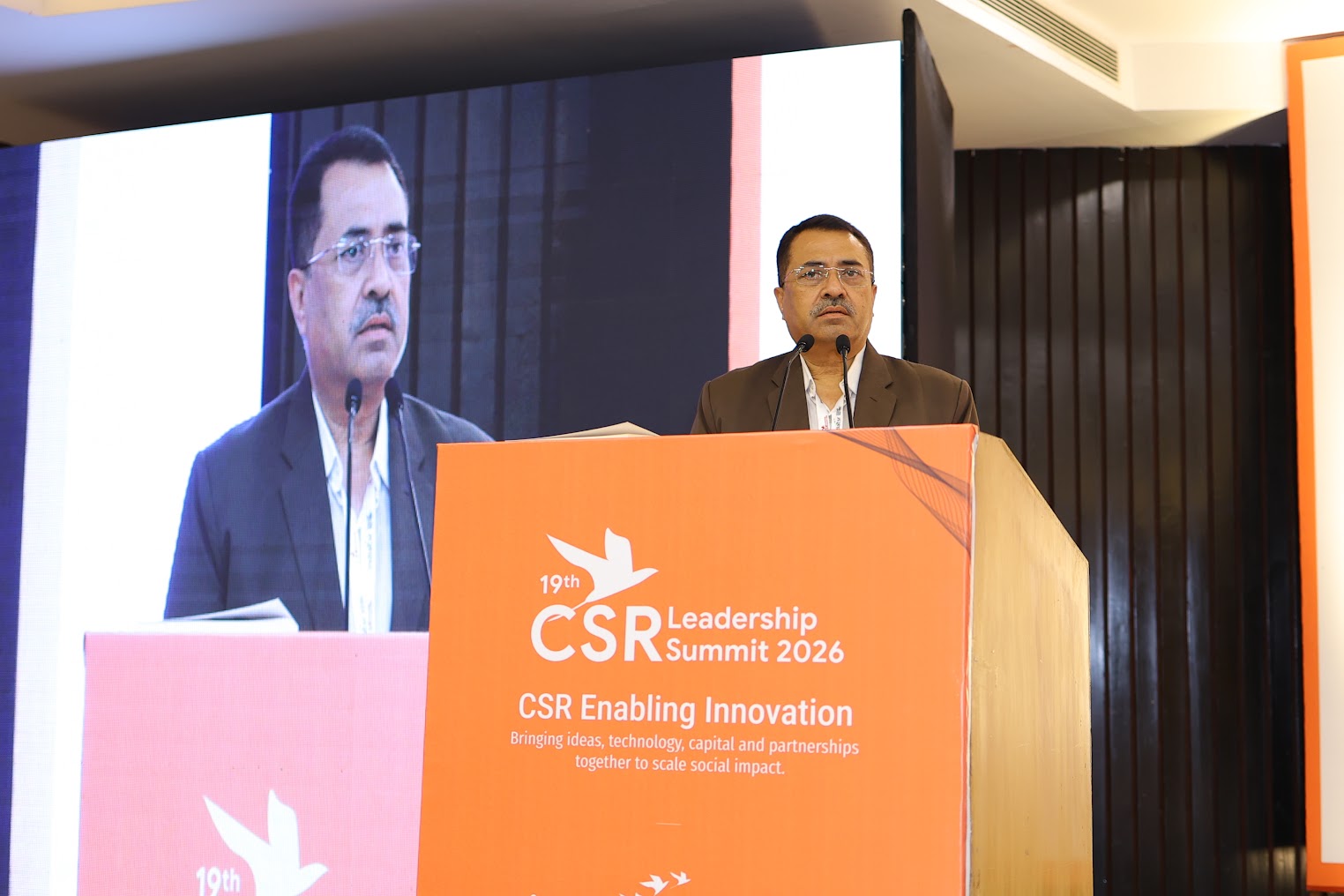 Kumod Kumar addressing the India CSR Summit.